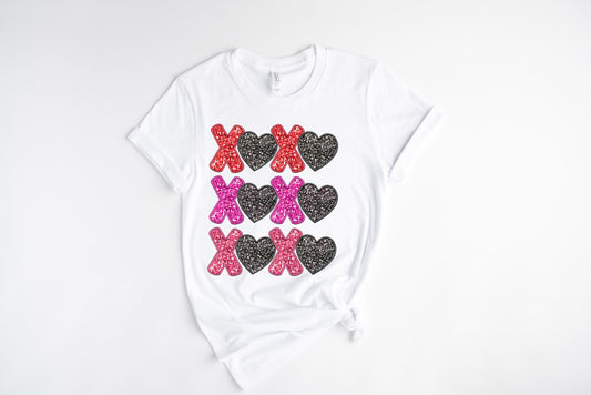 X Hearts / DTF Transfer 10” width (A-43)