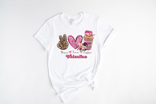 Peace Love coffee / DTF Transfer 10” Width (A-26)
